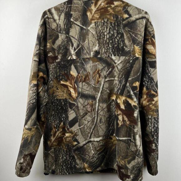 Vintage Camo fleece jacket mens M full zip Winchester camouflage y2k - Picture 2 of 7